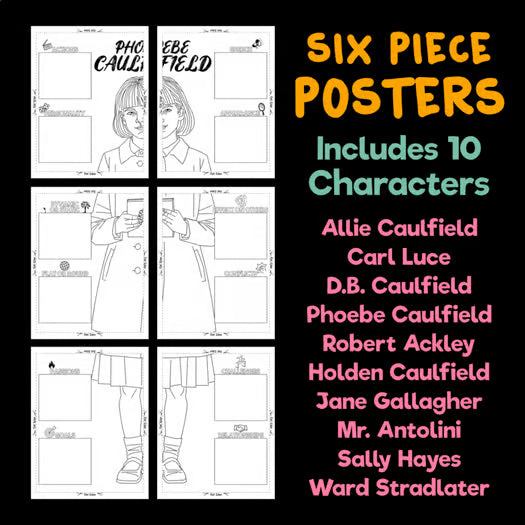 The Catcher in the Rye Body Biography Activity — Character Analysis Posters