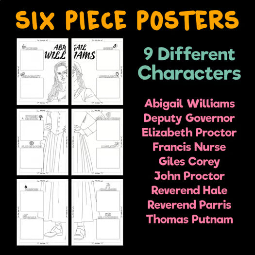 The Crucible Body Biography Activity — Character Analysis Posters