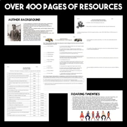 The Great Gatsby Novel Study — Complete Unit Plan