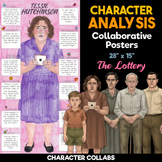 The Lottery Character Analysis Posters — Character Collabs