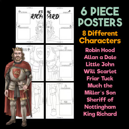 The Merry Adventures of Robin Hood Character Analysis Posters — Character Collabs