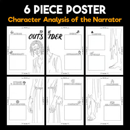 The Outsider Body Biography Activity — Character Analysis Posters