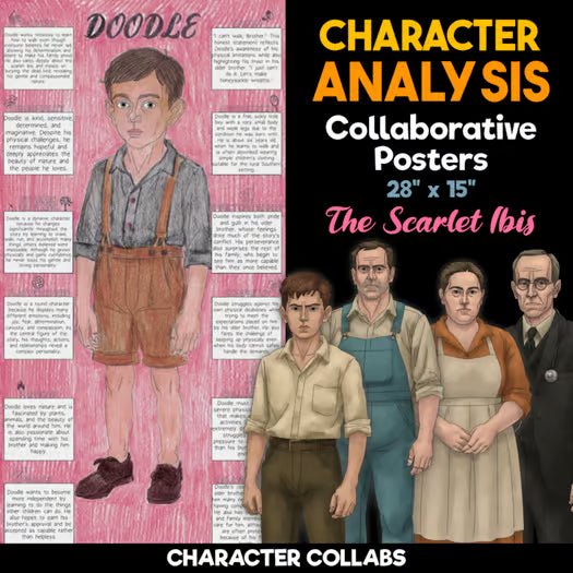 The Scarlet Ibis Character Analysis Posters — Character Collabs
