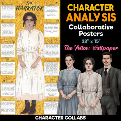 The Yellow Wallpaper Character Analysis Posters — Character Collabs