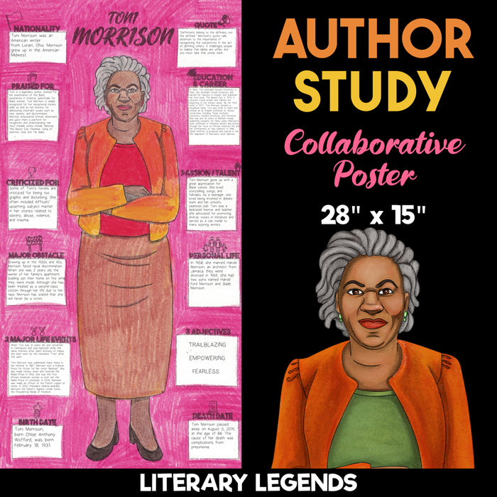Toni Morrison Author Study — Literary Legends Collaborative Poster