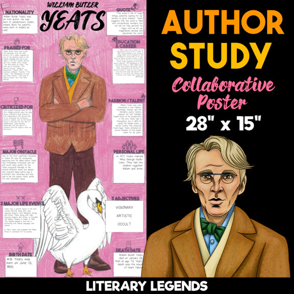 William Butler Yeats Author Study — Literary Legends Collaborative Poster