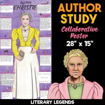Agatha Christie Author Study — Literary Legends Collaborative Poster