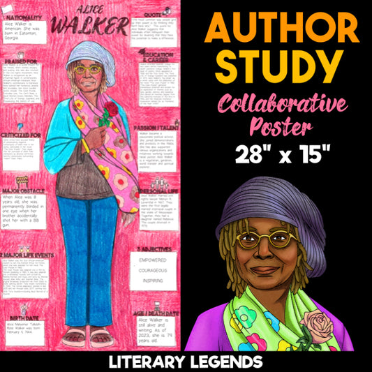 Alice Walker Author Study — Literary Legends Collaborative Poster
