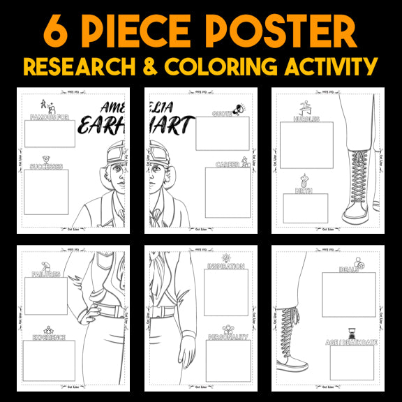 Amelia Earhart — Powerful People Collaborative Poster Activity