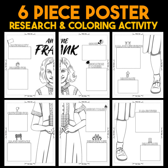 Anne Frank Author Study — Literary Legends Collaborative Poster