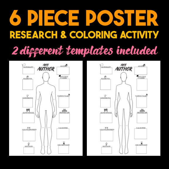 Author Study Project for ANY AUTHOR — Literary Legends Collaborative Poster