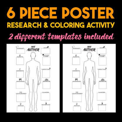 Author Study Project for ANY AUTHOR — Literary Legends Collaborative Poster