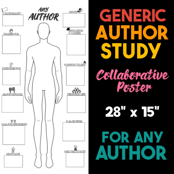 Author Study Project for ANY AUTHOR — Literary Legends Collaborative Poster
