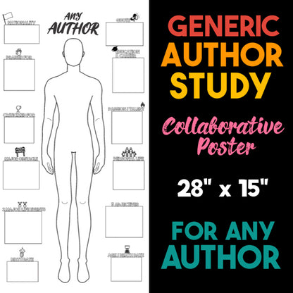 Author Study Project for ANY AUTHOR — Literary Legends Collaborative Poster