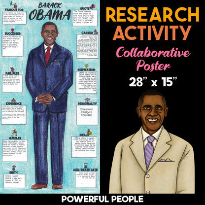 Barack Obama — Powerful People Collaborative Poster Activity
