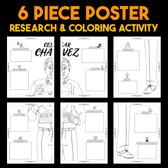 César Chávez — Powerful People Collaborative Poster Activity