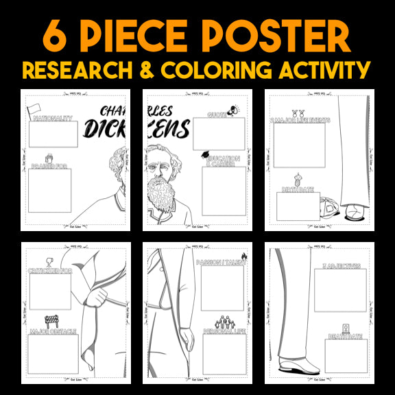Charles Dickens Author Study — Literary Legends Collaborative Poster