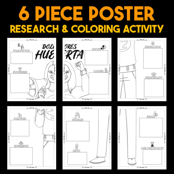 Dolores Huerta — Powerful People Collaborative Poster Activity