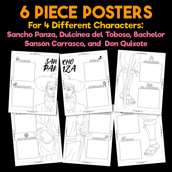 Don Quixote Character Analysis Posters — Character Collabs