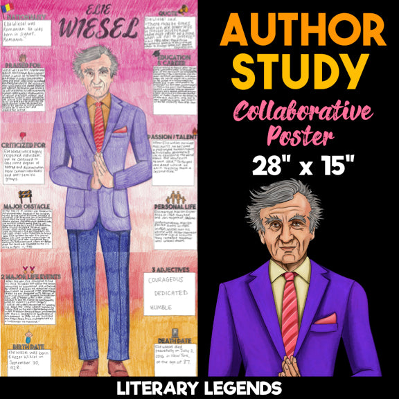 Elie Wiesel Author Study — Literary Legends Collaborative Poster