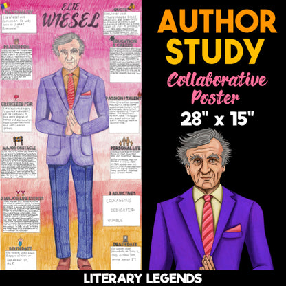 Elie Wiesel Author Study — Literary Legends Collaborative Poster