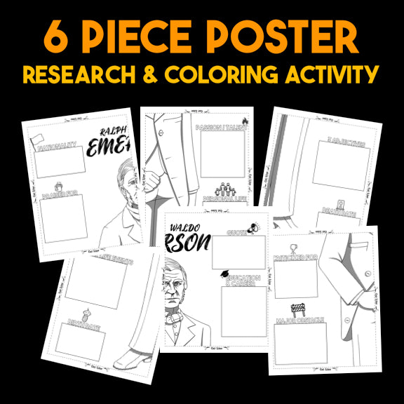 Ralph Waldo Emerson Author Study — Literary Legends Collaborative Poster