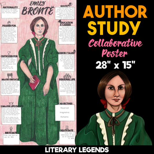 Emily Brontë Author Study — Literary Legends Collaborative Poster