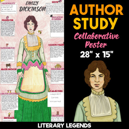 Emily Dickinson Author Study — Literary Legends Collaborative Poster