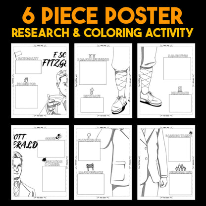 F. Scott Fitzgerald Author Study — Literary Legends Collaborative Poster