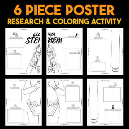 Gloria Steinem — Powerful People Collaborative Poster Activity