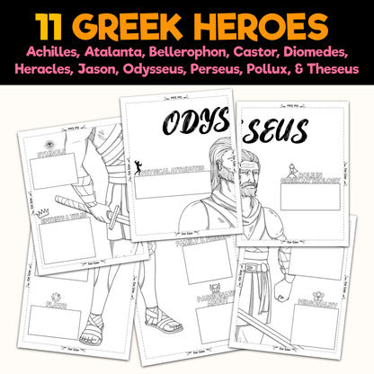 Greek Mythology Collaborative Posters | 11 Greek Heroes