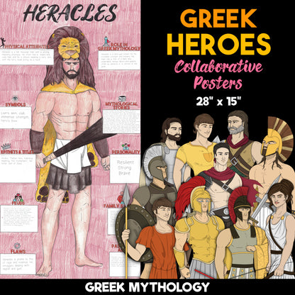 Greek Mythology Collaborative Posters | 11 Greek Heroes