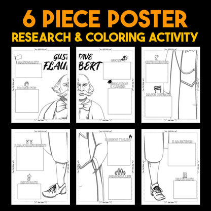 Gustave Flaubert Author Study — Literary Legends Collaborative Poster