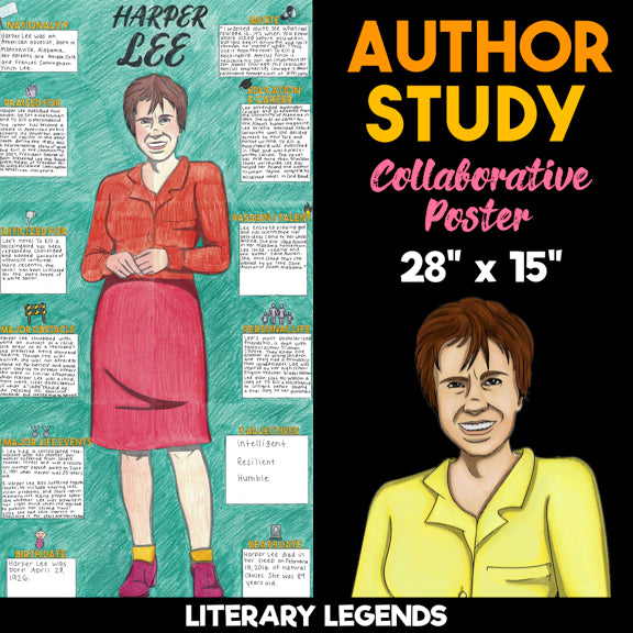 Harper Lee Author Study — Literary Legends Collaborative Poster
