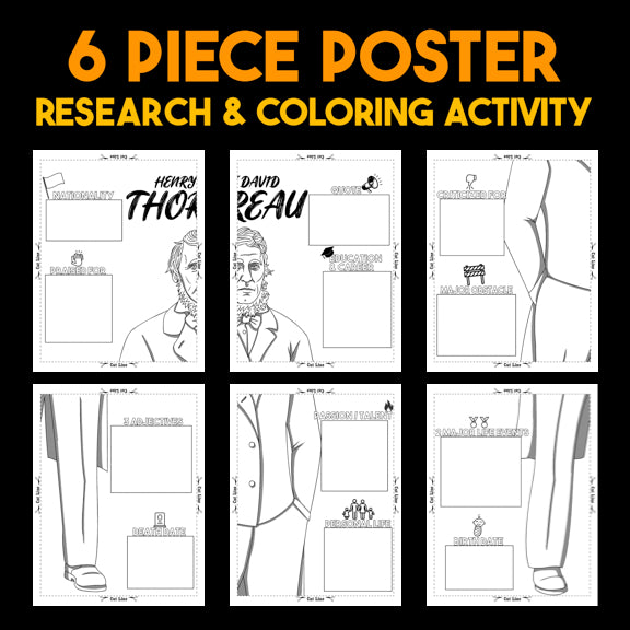 Henry David Thoreau Author Study — Literary Legends Collaborative Poster