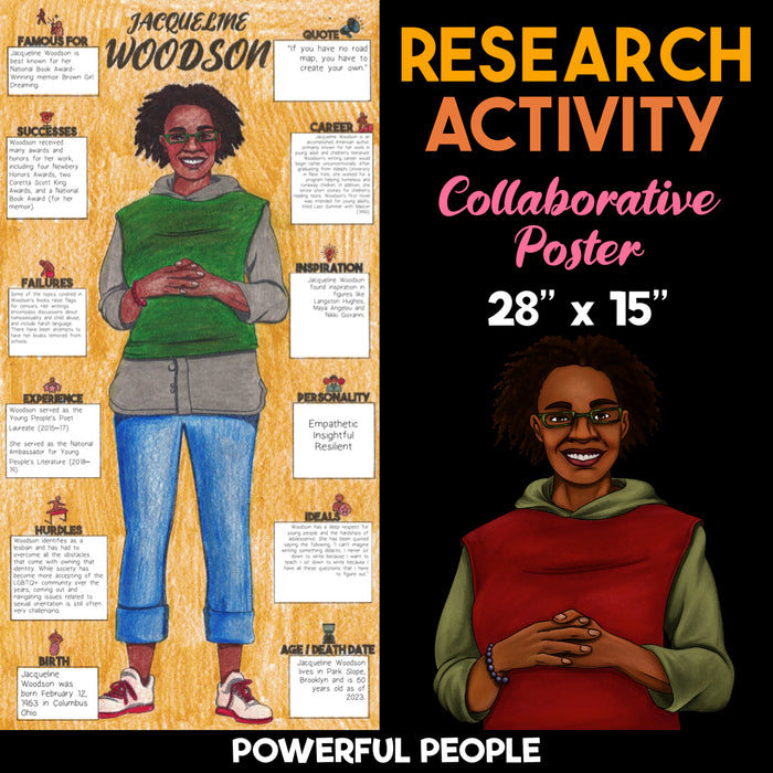 Jacqueline Woodson — Powerful People Collaborative Poster Activity
