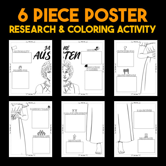 Jane Austen Author Study — Literary Legends Collaborative Poster
