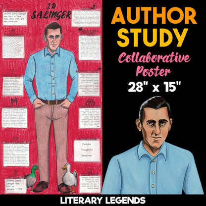 J.D. Salinger Author Study — Literary Legends Collaborative Poster