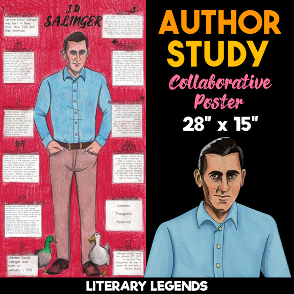 J.D. Salinger Author Study — Literary Legends Collaborative Poster