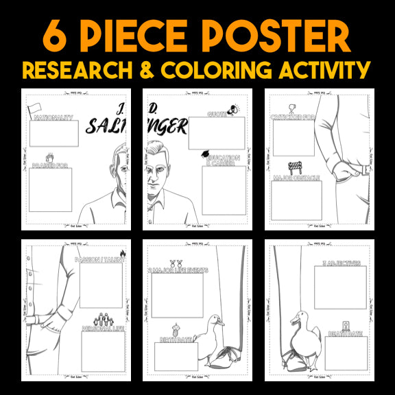 J.D. Salinger Author Study — Literary Legends Collaborative Poster
