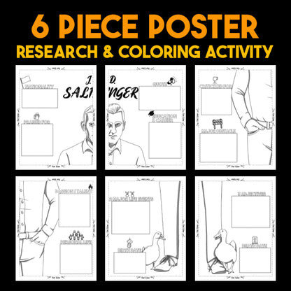 J.D. Salinger Author Study — Literary Legends Collaborative Poster