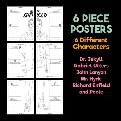Strange Case of Dr Jekyll and Mr Hyde Character Analysis Posters — Character Collabs