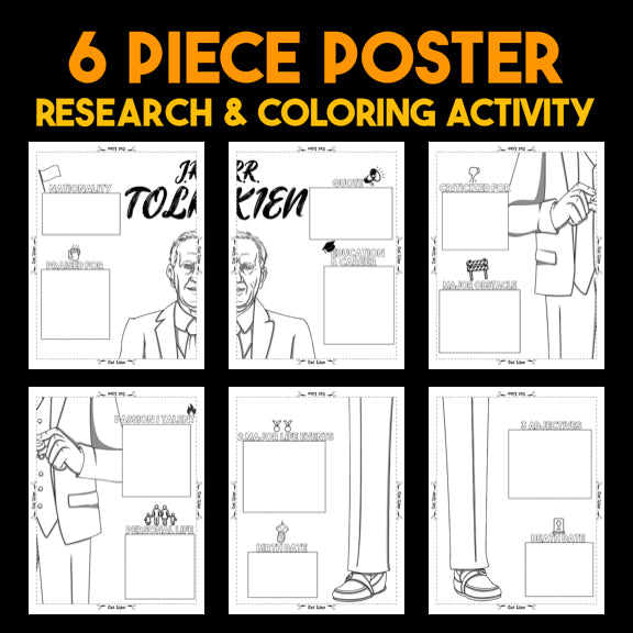 J.R.R. Tolkien Author Study — Literary Legends Collaborative Poster