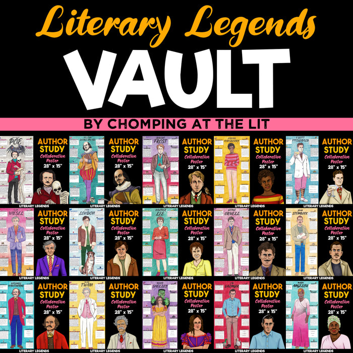 The Literary Legends Vault — 60+ Collaborative Author Study Posters