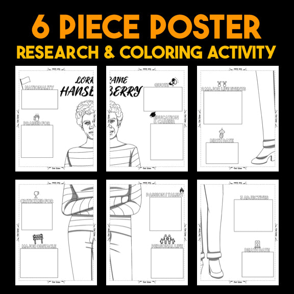 Lorraine Hansberry Author Study — Literary Legends Collaborative Poster