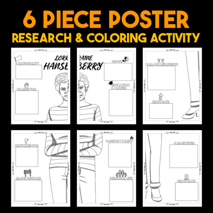 Lorraine Hansberry Author Study — Literary Legends Collaborative Poster