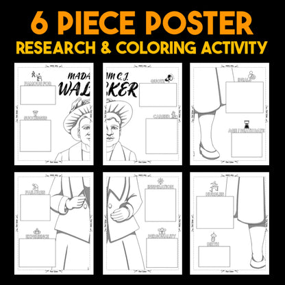 Madam C.J. Walker — Powerful People Collaborative Poster Activity