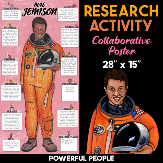 Mae Jemison — Powerful People Collaborative Poster Activity