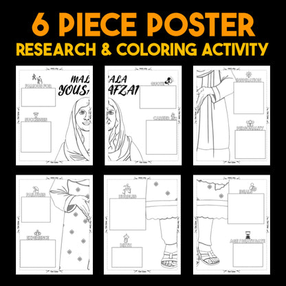 Malala Yousafzai — Powerful People Collaborative Poster Activity