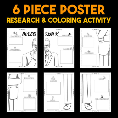 Malcolm X — Powerful People Collaborative Poster Activity